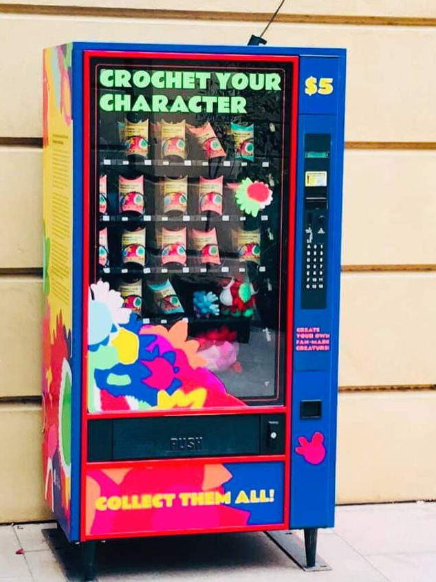 Carly Snoswell 'Crochet your character' Curated by Steph Cibich, The Adelaide Art Vending Machine by AVMA, 2019
