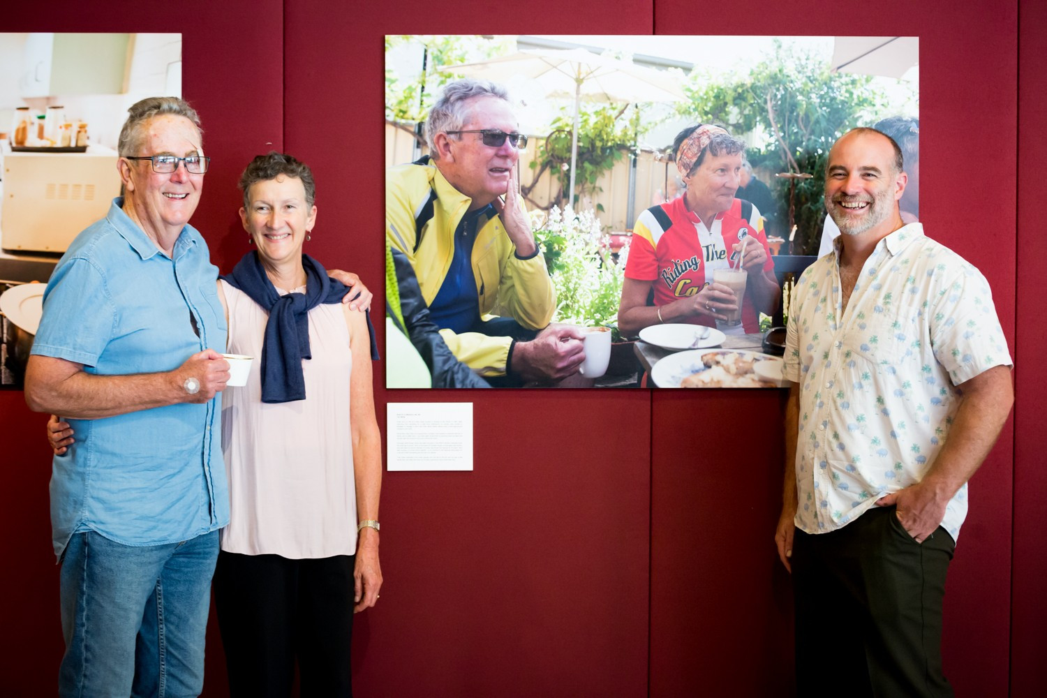 Photographer Tim White with his subjects at The Art of Ageing 2018 opening. Photo by Jodie Baker