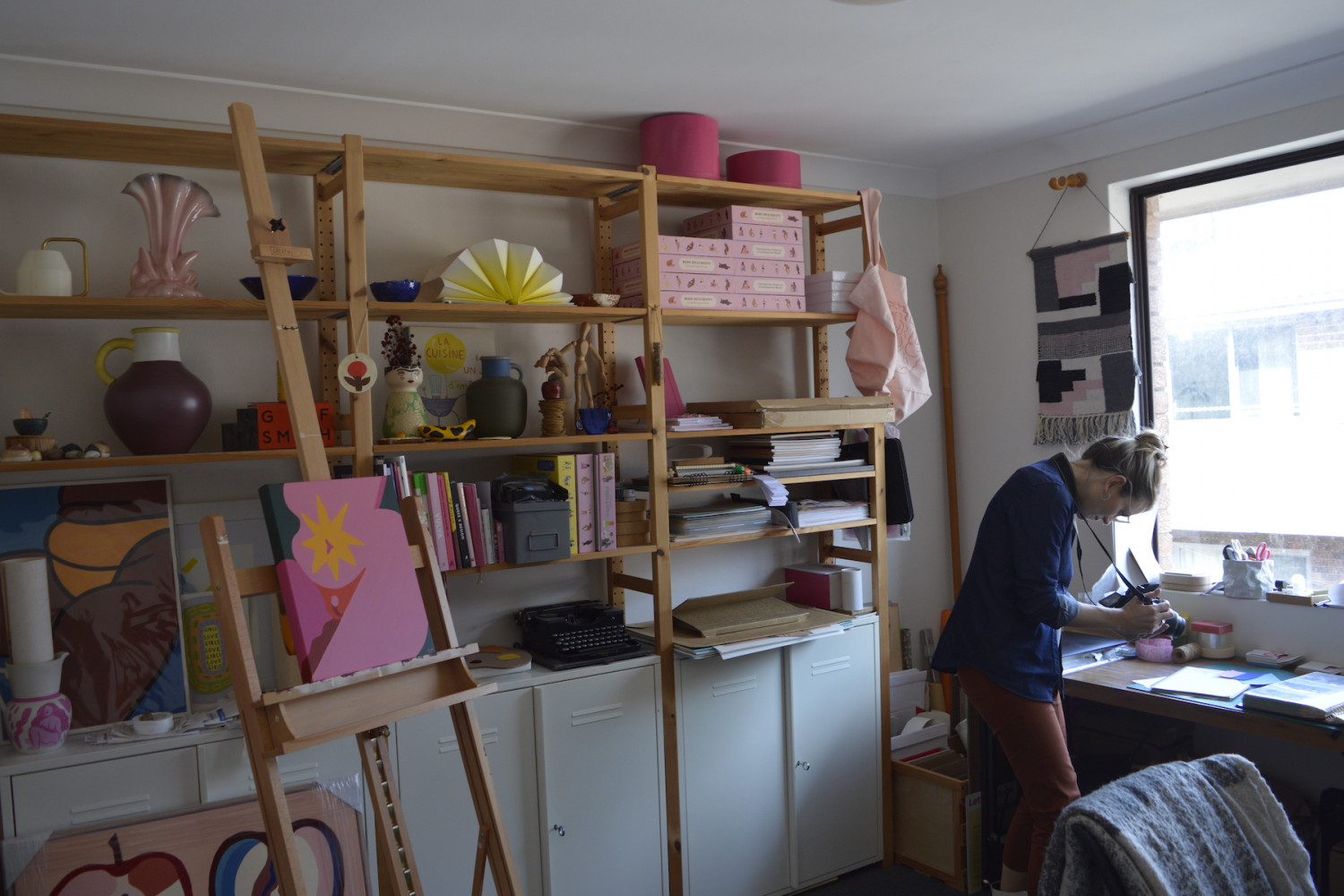 Inside the studio of Christine Yahya, a.k.a. Pink Bits
