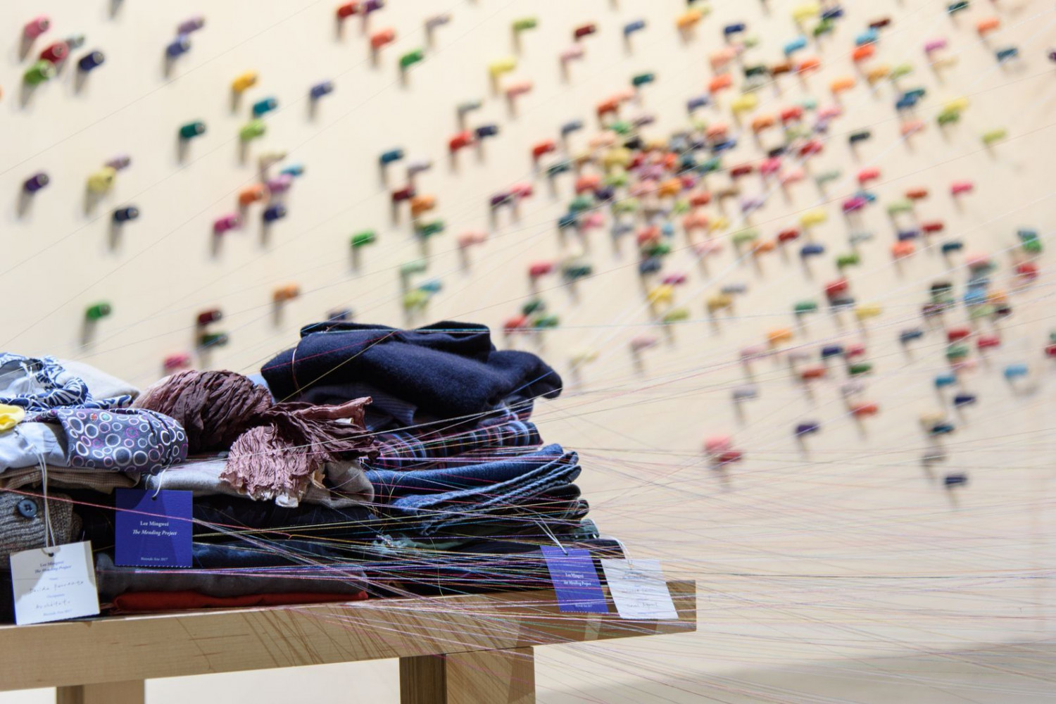 Lee Mingwei, The Mending Project. Image: Courtesy of the artist, installed at the 57th Venice Biennale