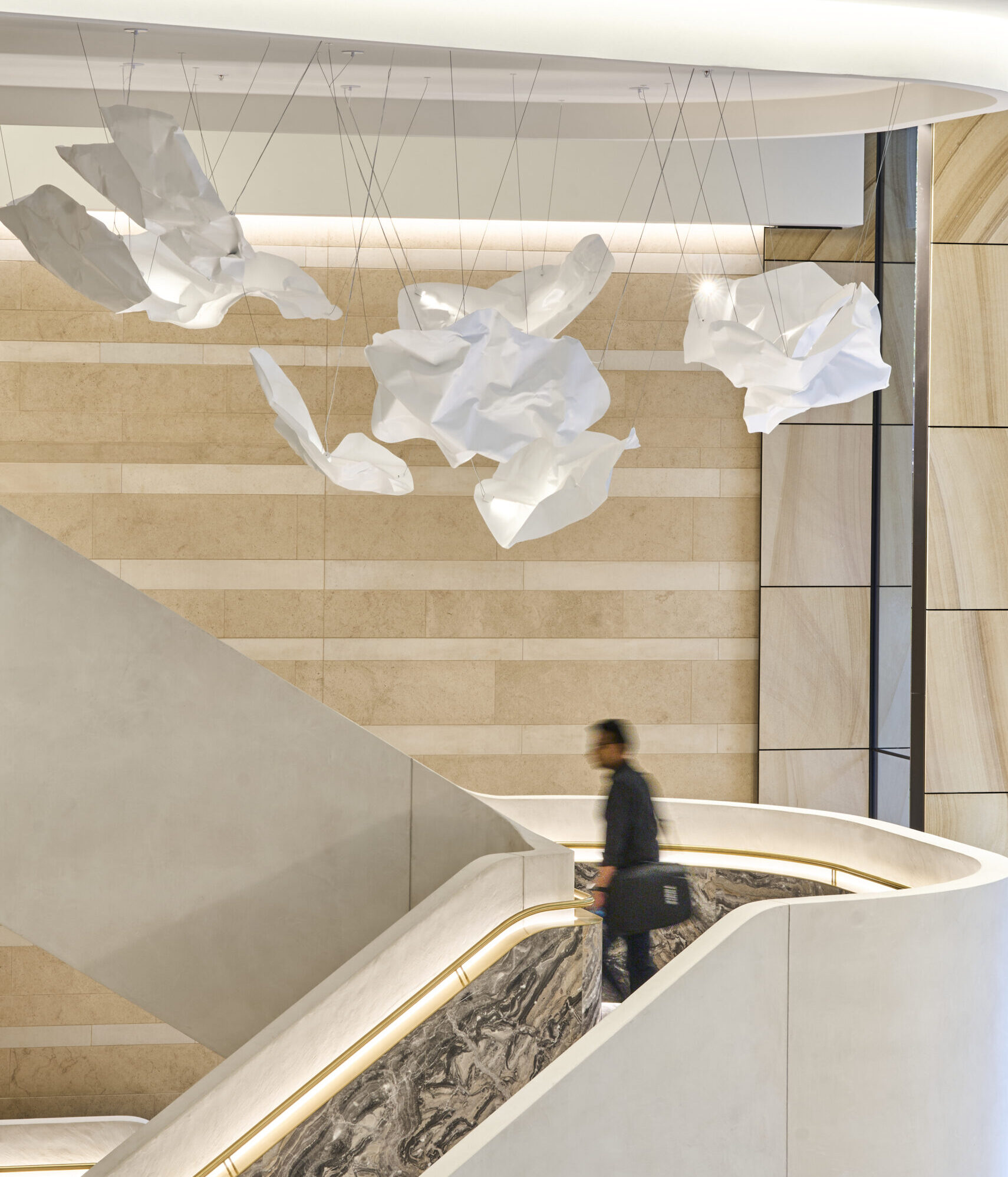 Jonathan Ben-Tovim, Cloud Vortex (2023). 555 Collins Street Project. Photo: Claire Armstrong.
