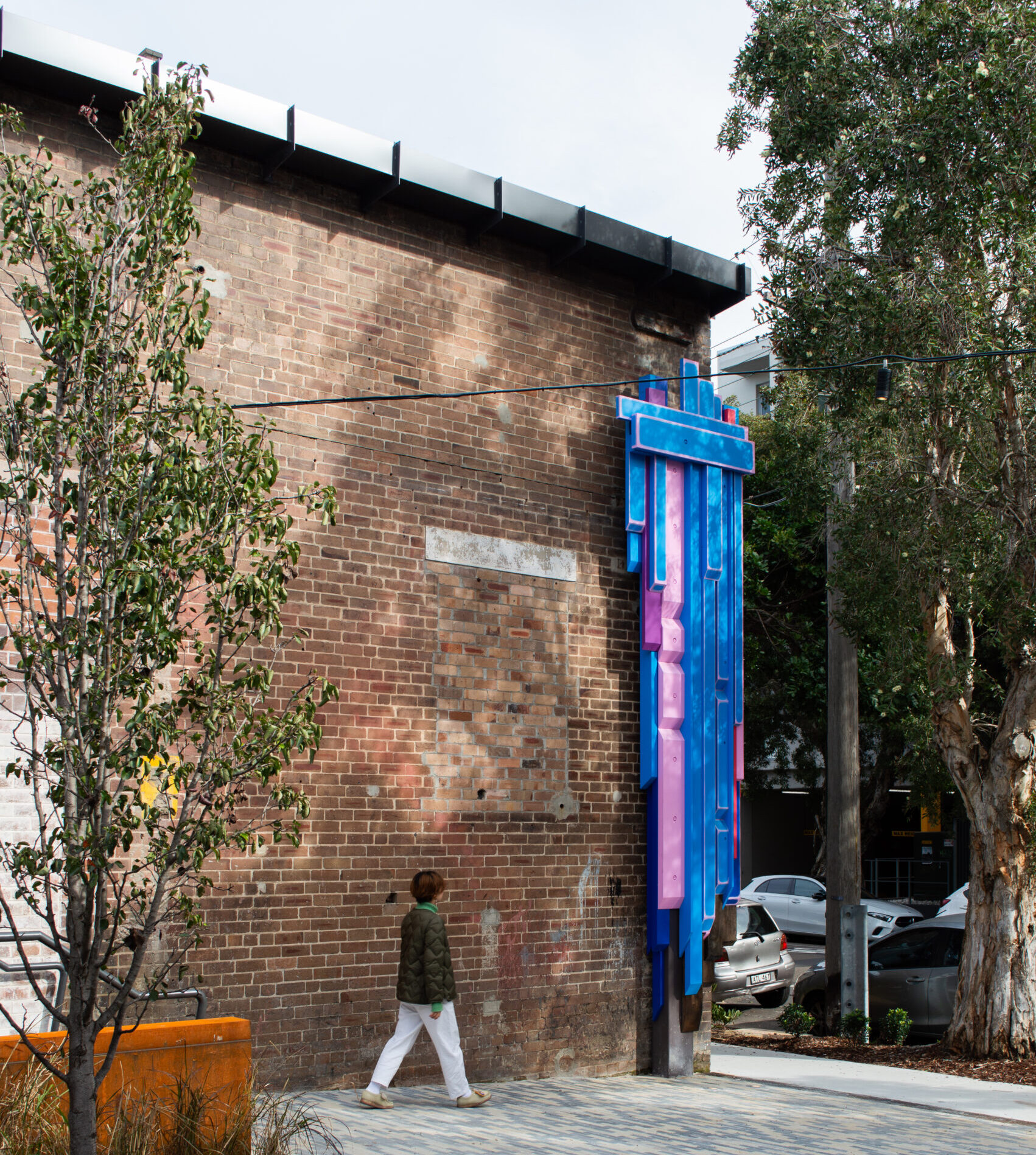 Timber Tapestries - Stories Covered in Grain, Patrizia Biondi, 2024, Rosebery Engine Yards. Photo credit: Luke Turner